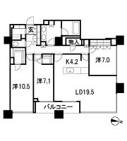 Floor: 3LDK, occupied area: 117.48 sq m