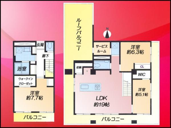 Floor plan. 3LDK+S, Price 36,900,000 yen, Occupied area 99.86 sq m , Balcony area 29.19 sq m