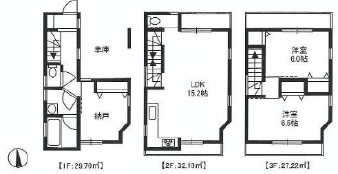Floor plan. 37,800,000 yen, 3LDK, Land area 52.44 sq m , Building area 89.11 sq m