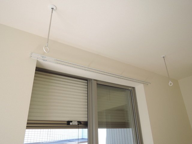 Security. Security shutters and convenient indoor clothes hook