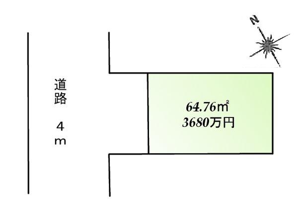 Compartment figure. 36,800,000 yen, 4LDK, Land area 64.76 sq m , Building area 106.77 sq m