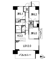 Floor: 3LD ・ K + N (storeroom) + WIC (walk-in closet), the occupied area: 71.11 sq m, Price: 46,388,000 yen, now on sale