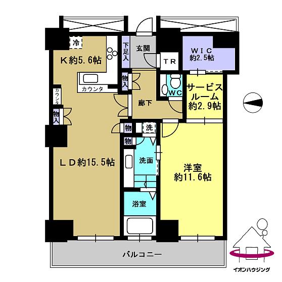 Floor plan. 1LDK + S (storeroom), Price 44,900,000 yen, Occupied area 86.96 sq m , Balcony area 13 sq m floor plan