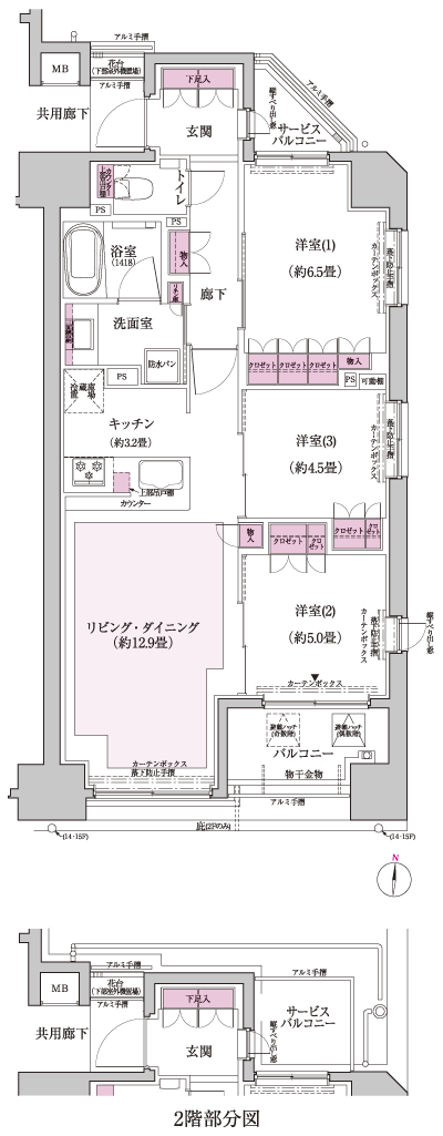 Floor: 3LDK, occupied area: 72.35 sq m, Price: TBD