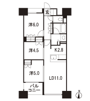 Floor: 3LDK, occupied area: 64.01 sq m, Price: TBD
