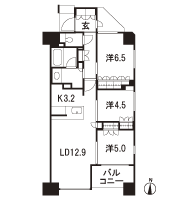 Floor: 3LDK, occupied area: 72.35 sq m, Price: TBD