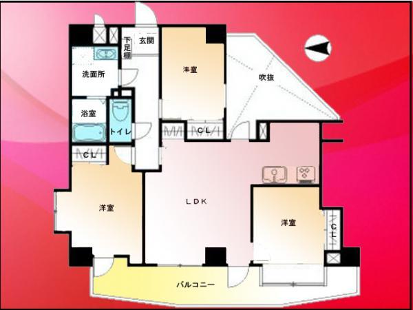 Floor plan. 3LDK, Price 27,800,000 yen, Occupied area 70.24 sq m , Balcony area 14.61 sq m