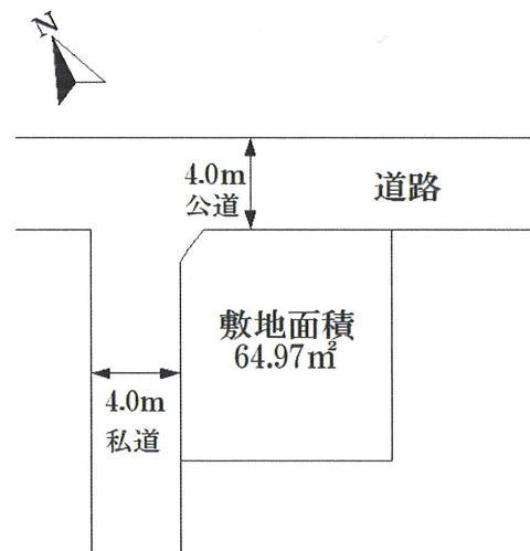 Compartment figure. Land price 30 million yen, Land area 64.97 sq m compartment view