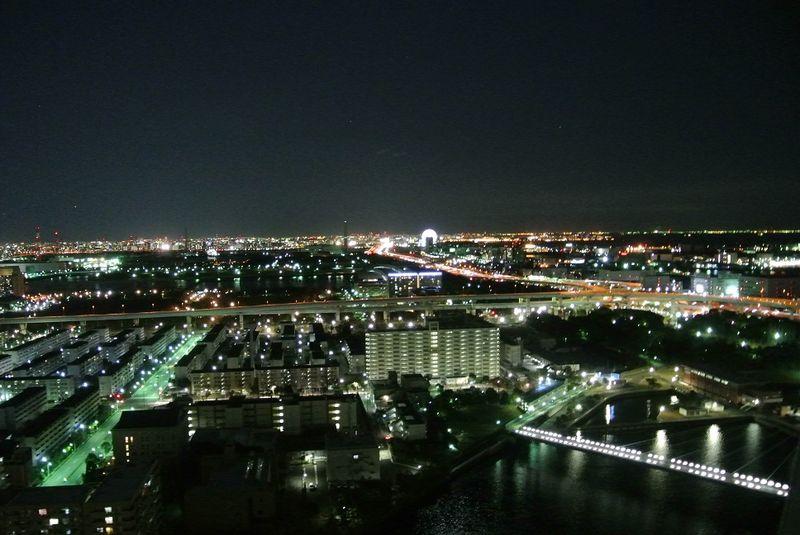 View photos from the dwelling unit. Seen from the balcony night view