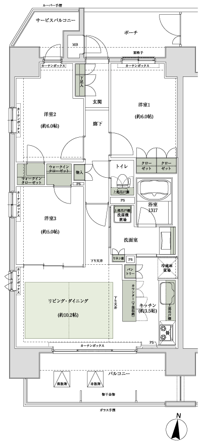 Floor: 3LDK, occupied area: 68.35 sq m, Price: 41,906,521 yen ・ 46,269,669 yen, now on sale