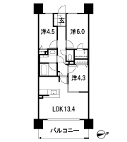 Floor: 3LDK + WIC, the area occupied: 64.3 sq m, Price: TBD