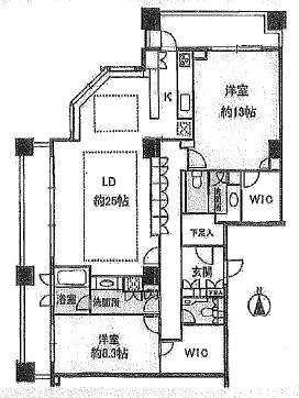 Floor plan. 2LDK, Price 83 million yen, Footprint 138.01 sq m , Balcony area 27.17 sq m