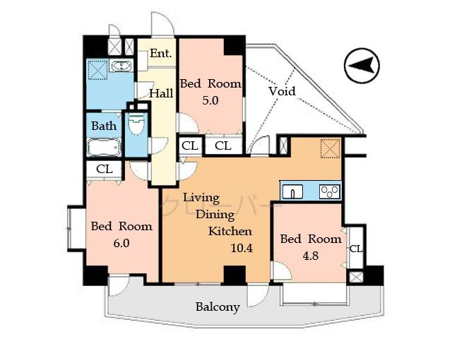 Floor plan. 3LDK, Price 27,800,000 yen, Occupied area 70.24 sq m Floor