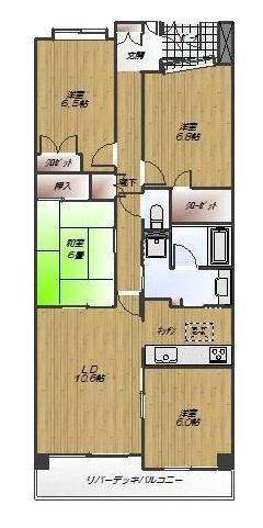 Floor plan. 3LDK + S (storeroom), Price 38,500,000 yen, Occupied area 88.57 sq m , Balcony area 11.1 sq m