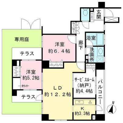 Floor plan. Koto-ku, Tokyo Sumiyoshi 1-chome