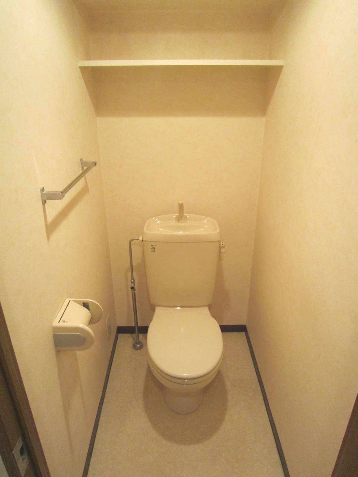 Toilet. With storage shelf