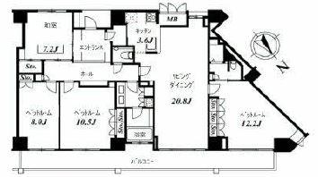 Floor plan. 4LDK, Price 86 million yen, Footprint 144.41 sq m