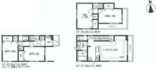 Floor plan. 42,800,000 yen, 2LDK+S, Land area 72.61 sq m , Building area 99.77 sq m