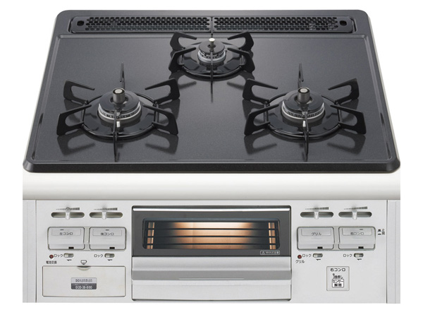 Kitchen.  [Enamel top plate stove] Difficult dirty luck, Adopt the enamel-top easy care is. There is no hassle of water put, Equipped with a delicious baked anhydrous one side grill and crisp. (Same specifications)