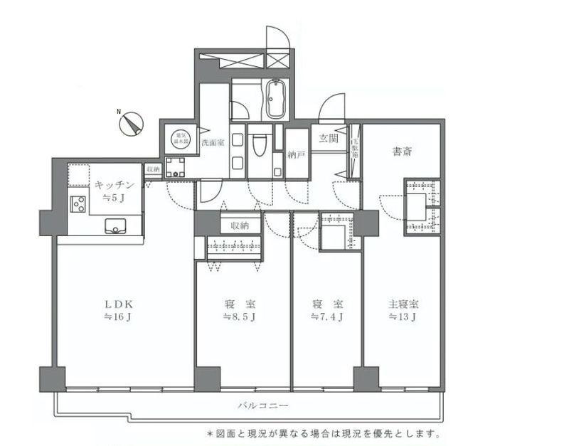 Floor plan. 3LDK+S, Price 49,900,000 yen, Footprint 115.56 sq m , Balcony area 14.2 sq m Floor 3LDK+S