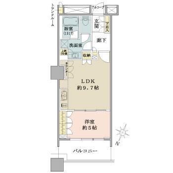 Floor plan. 1LDK, 10F part.