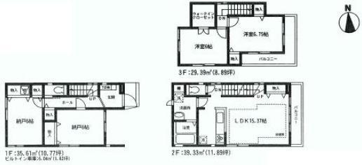 Floor plan. 42,800,000 yen, 2LDK+S, Land area 73.5 sq m , Building area 104.33 sq m