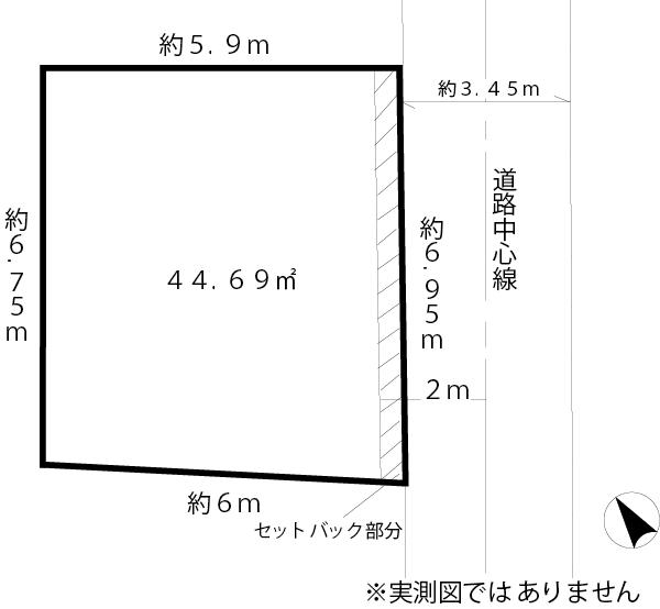 Compartment figure. Land price 17.8 million yen, Land area 44.69 sq m