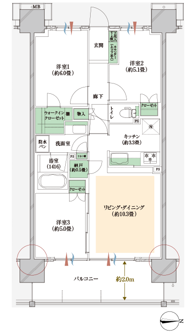 Floor: 3LDK + N + WIC, the occupied area: 66.72 sq m, Price: 36,900,000 yen, now on sale
