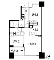 Floor: 2LD ・ K, the occupied area: 53.42 sq m, Price: 39,711,297 yen, now on sale