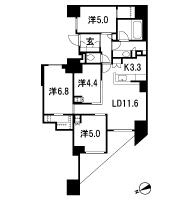 Floor: 4LD ・ K + 2WIC, occupied area: 81.14 sq m, Price: TBD