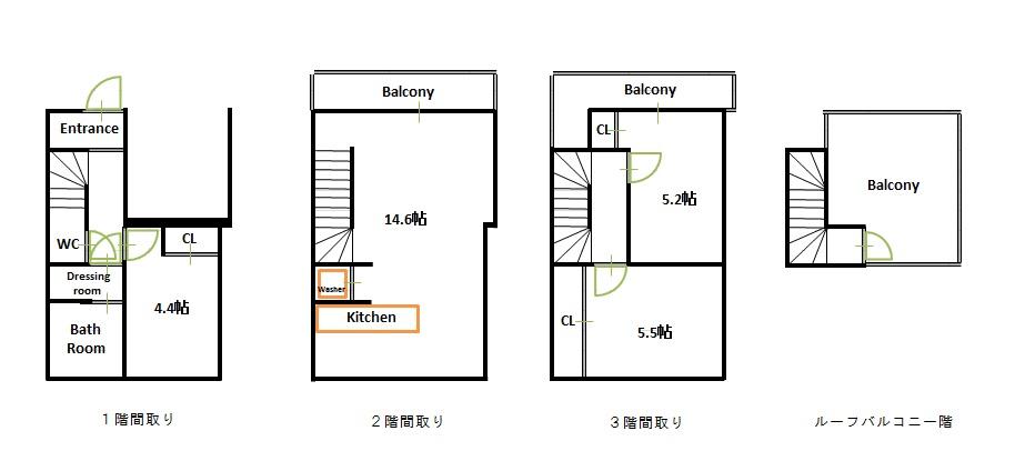 Floor plan. 43,800,000 yen, 3LDK, Land area 46.81 sq m , Building area 83.45 sq m of the Property Floor Plan