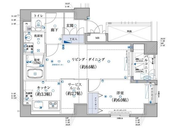 Floor plan. 1LDK + S (storeroom), Price 35,900,000 yen, Occupied area 49.22 sq m , Balcony area 4.16 sq m
