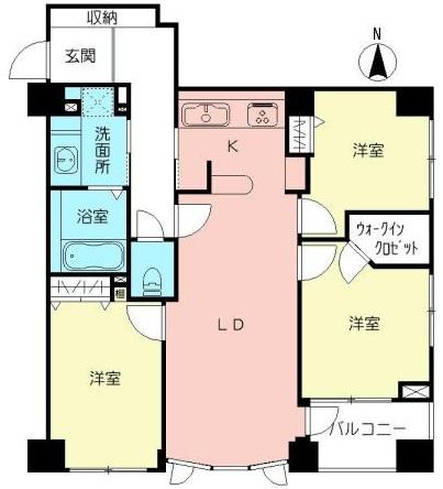 Floor plan. 3LDK, Price 41 million yen, Occupied area 73.16 sq m , Balcony area 4.48 sq m