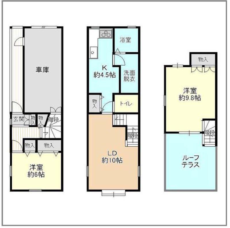 Floor plan. 39,100,000 yen, 2LDK, Land area 49.59 sq m , Building area 73.57 sq m floor plan
