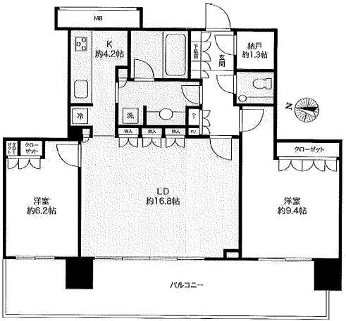 Floor plan. 2LDK+S, Price 78,500,000 yen, Occupied area 80.35 sq m , Balcony area 22.8 sq m