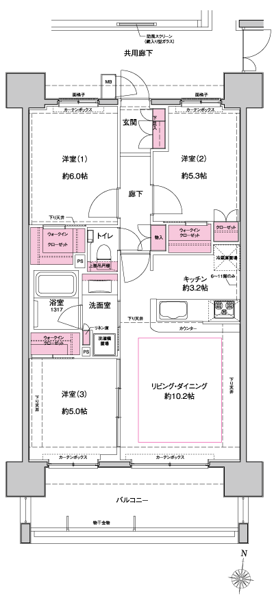 Floor: 3LDK + 3WIC, occupied area: 66.15 sq m, Price: 37,900,000 yen ~ 40,900,000 yen, now on sale
