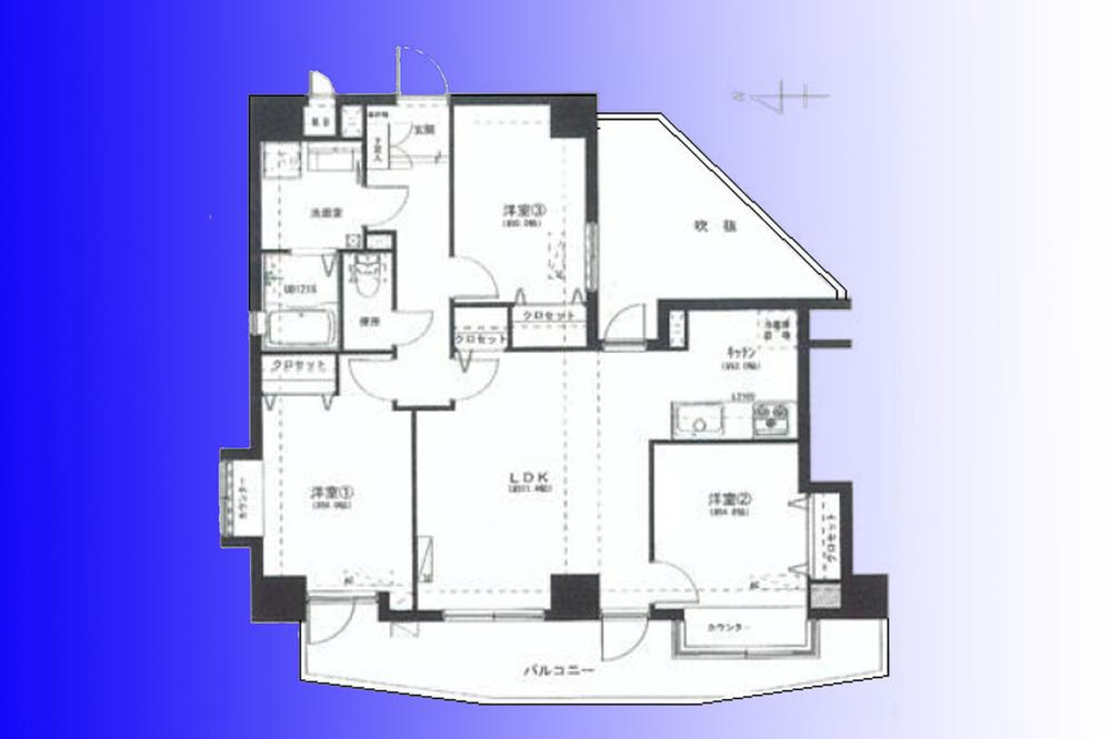 Floor plan. 3LDK, Price 27,800,000 yen, Occupied area 70.24 sq m , Balcony area 14.61 sq m Tokyo Sky Tree ・ Fireworks You can see.