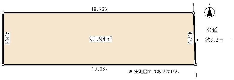 Compartment figure. Land price 49,500,000 yen, Land area 90.94 sq m