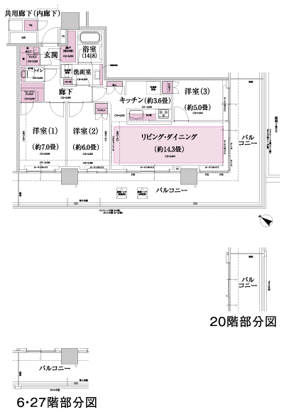 Floor: 3LDK + WIC + SIC + N, the occupied area: 78.91 sq m, Price: TBD