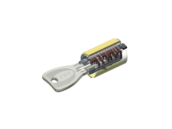 Security.  [Progressive cylinder lock] The front door lock of each dwelling unit is, Has adopted a progressive cylinder features excellent crime prevention. The key difference between the number of theoretical this key system 100 billion ways is (Source: Miwarokku Corporation article.) There will. (Conceptual diagram)