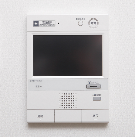 Security.  [Intercom with TV monitor] Check the visitor of the apartment entrance hall you can unlock from simultaneously color monitor and voice. Also it provides the ability to record a visitor at the time of absence.