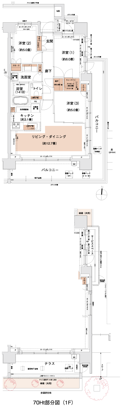 Floor: 3LD ・ K + WIC + N, the area occupied: 70.2 sq m, Price: 48,900,000 yen, now on sale