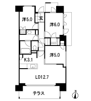 Floor: 3LD ・ K + WIC + N, the area occupied: 70.2 sq m, Price: 48,900,000 yen, now on sale