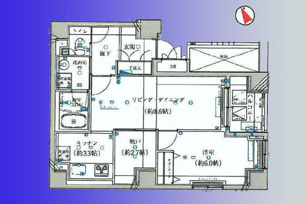 Floor plan. 1LDK + S (storeroom), Price 35,900,000 yen, Occupied area 49.22 sq m , About 2.7 Pledge with closet of which can be used on the balcony area 4.16 sq m multi!
