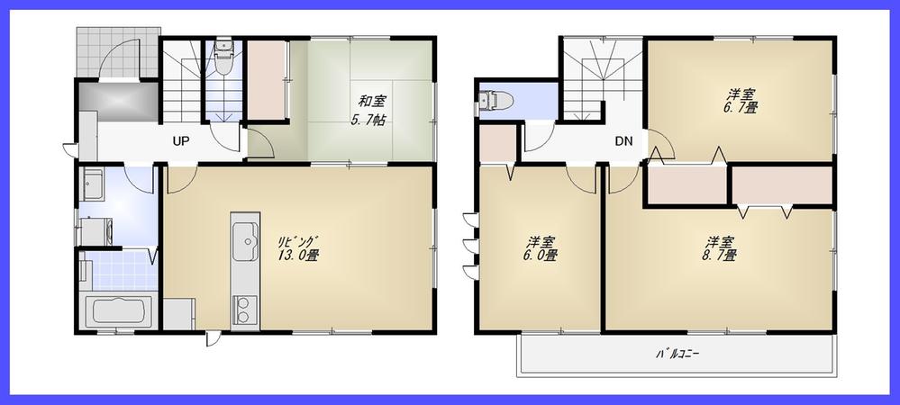 Floor plan. 31,800,000 yen, 4LDK, Land area 124.28 sq m , Building area 92.33 sq m