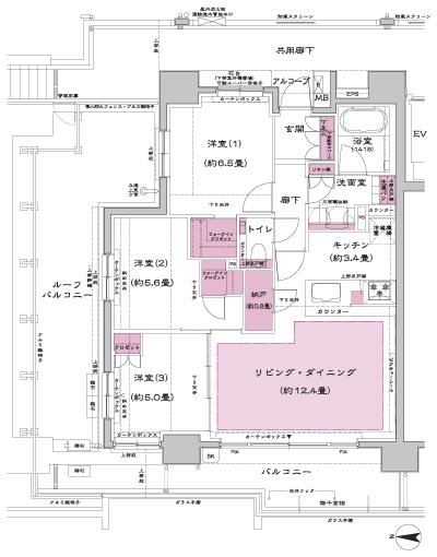 Floor: 3LDK, occupied area: 71.93 sq m
