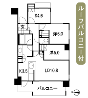 Floor: 2LDK + S, the occupied area: 67.69 sq m