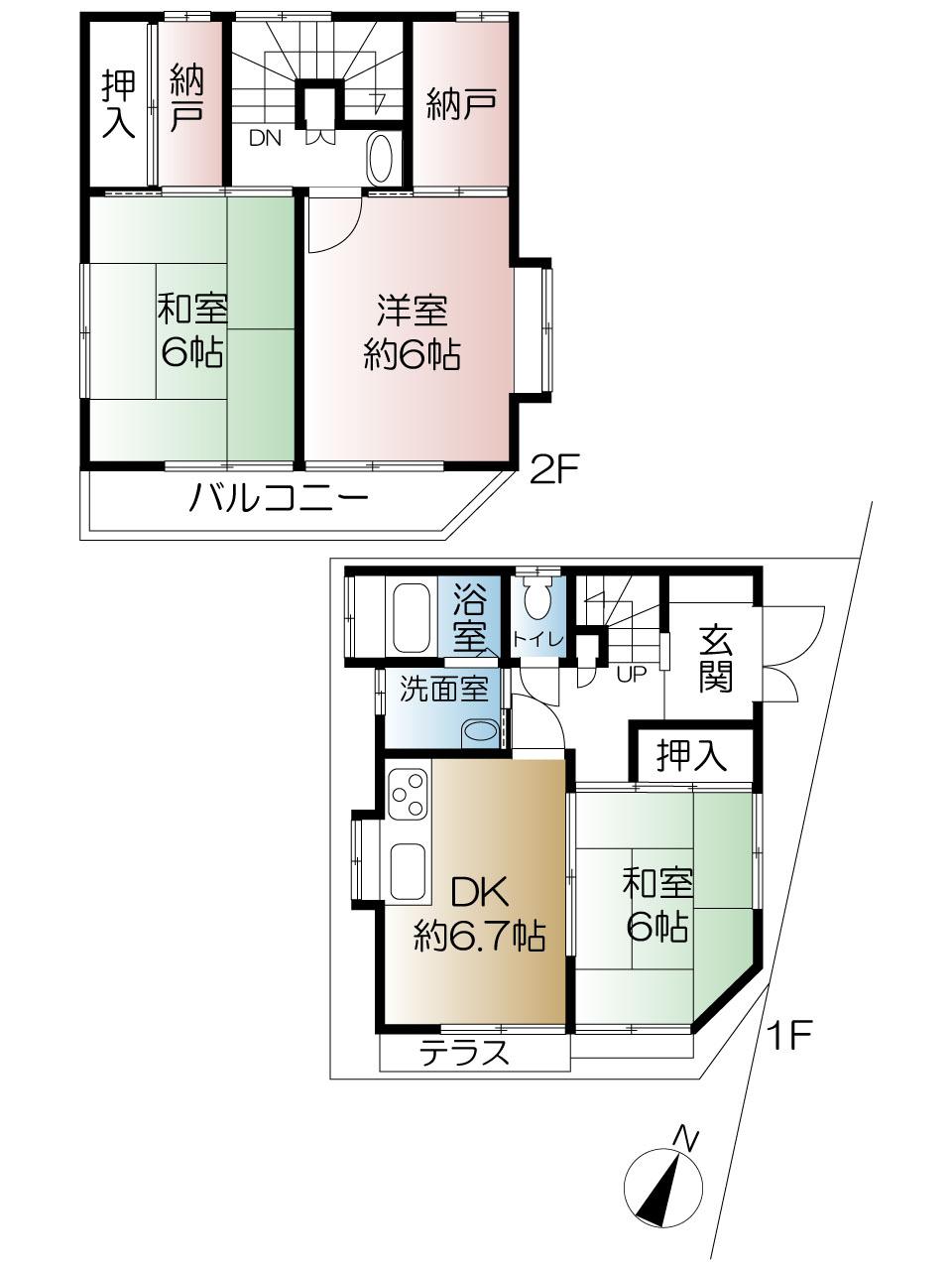 Floor plan. 27,900,000 yen, 3DK, Land area 55.43 sq m , Building area 64.58 sq m