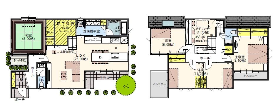 Other building plan example. Building plan example (seller construction) building price 22,580,000 yen, Building area 135.80 sq m