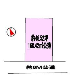 Compartment figure. Land price 59,800,000 yen, Land area 160.42 sq m